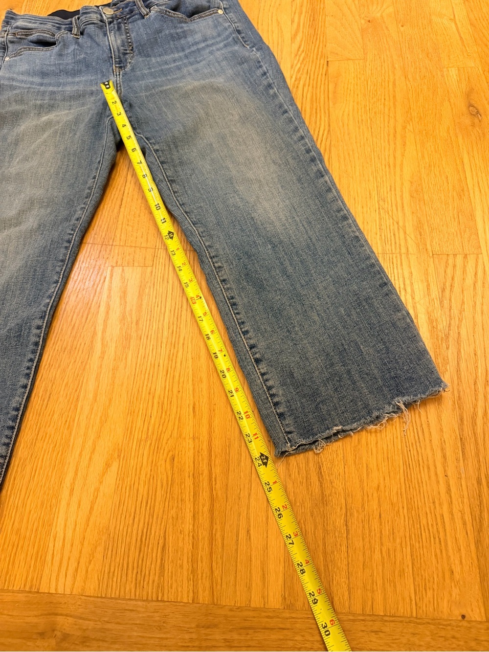 Women's Size 14P "Jag" Jeans Light Blue Cropped Straight Ankle Jeans GUC - Picture 4 of 8